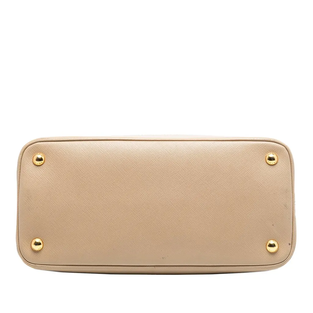 Prada Medium Saffiano Lux Open Promenade Satchel Brown Leather Very good - Inside View