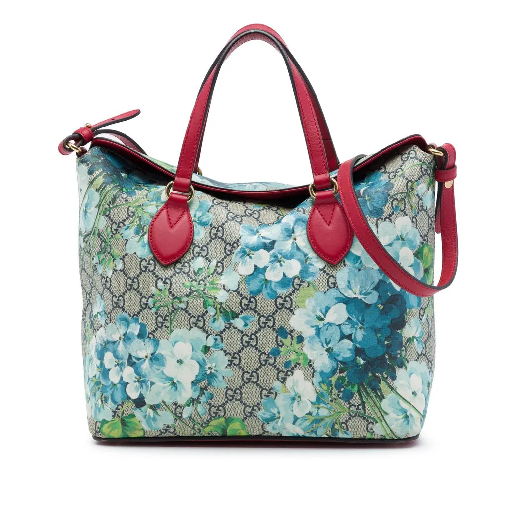 Gucci GG Supreme Blooms Linea A Fold Over Tote