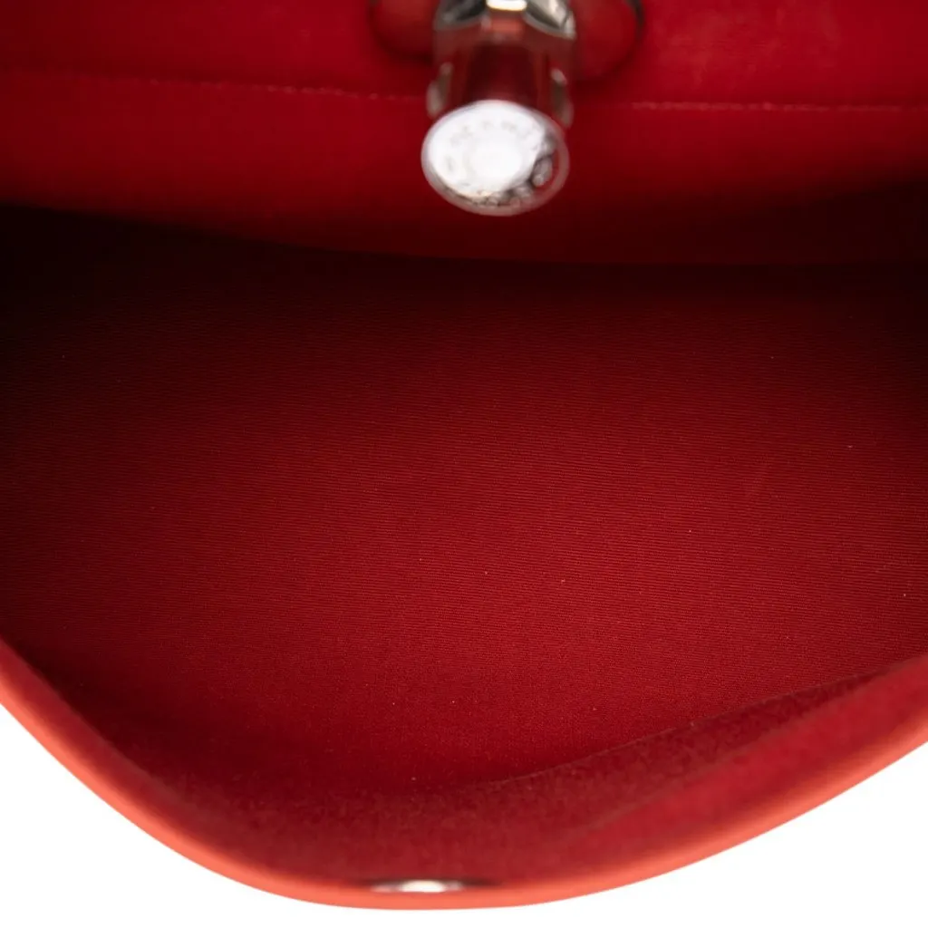Hermès Toile Herbag Zip 31 Red Very good - Model View