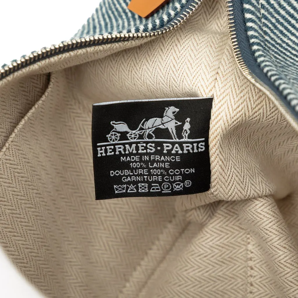 Hermès Small Wool Bride A Brac H Natte Case Blue Very good - Box View