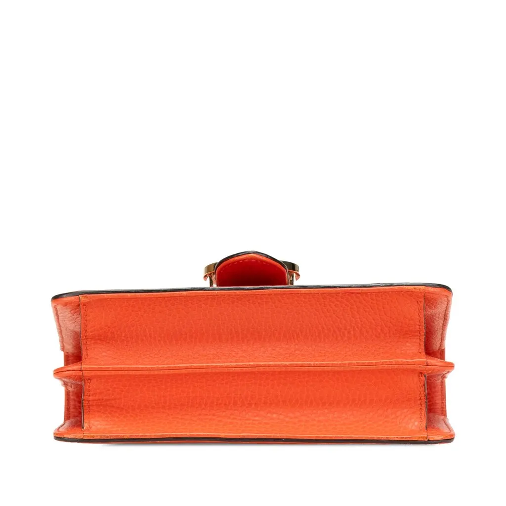 Gucci Small Dollar Calfskin Interlocking G Crossbody Orange Leather Very good - Inside View