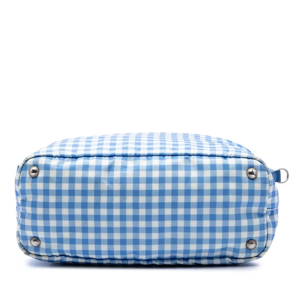 Prada Tessuto Stampato Satchel Blue Polyamide Very good - Inside View