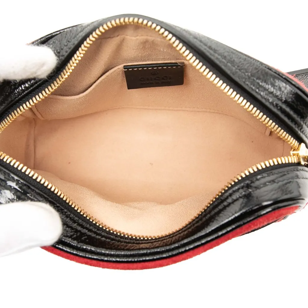 Gucci Small Suede Ophidia Belt Bag Red Leather Very good - Model View