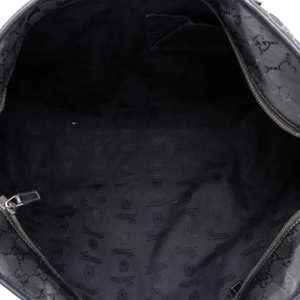 Gucci Large GG Imprime Tote Black Canvas Good - Model View