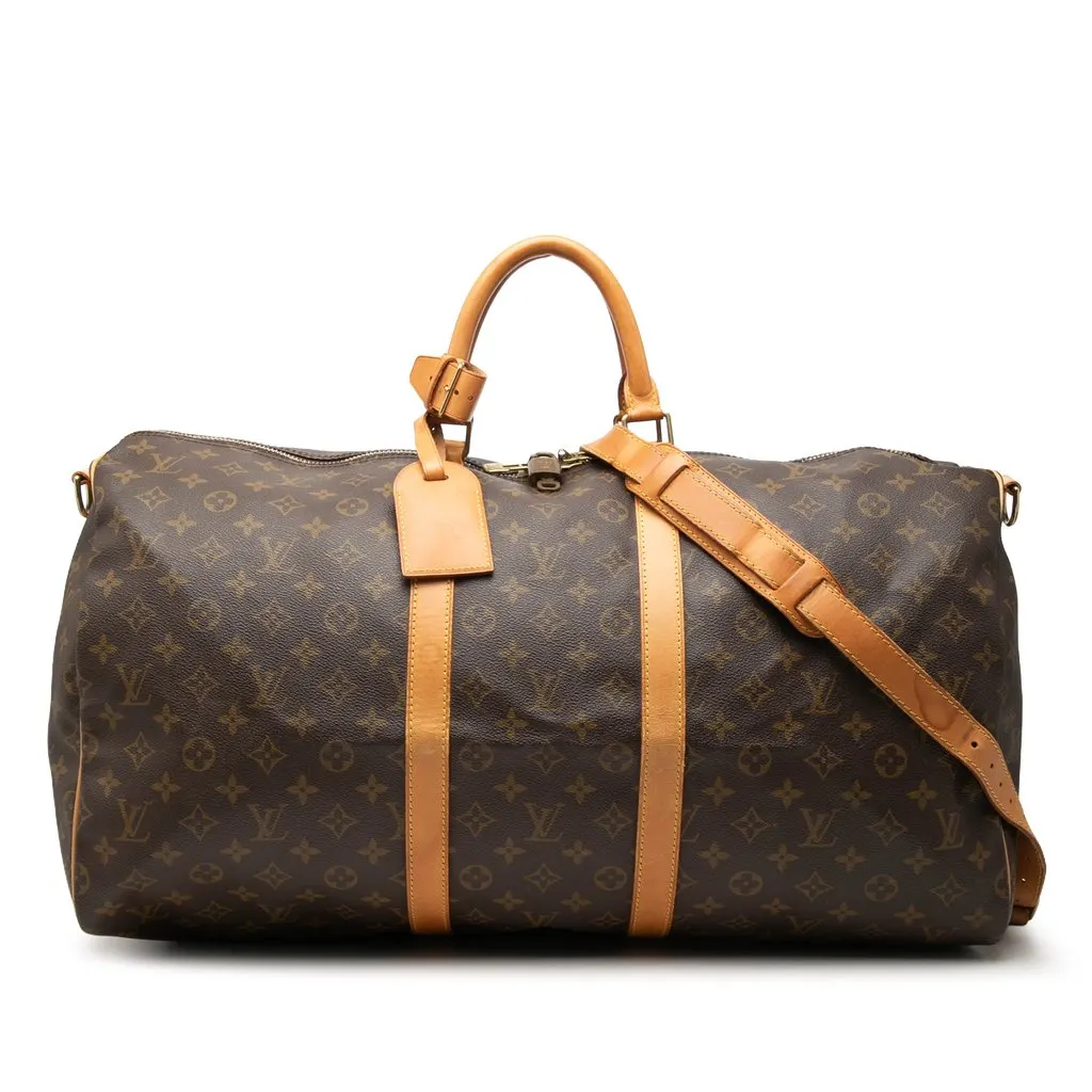Louis Vuitton Monogram Keepall Bandouliere 55 Brown Very good - Front View