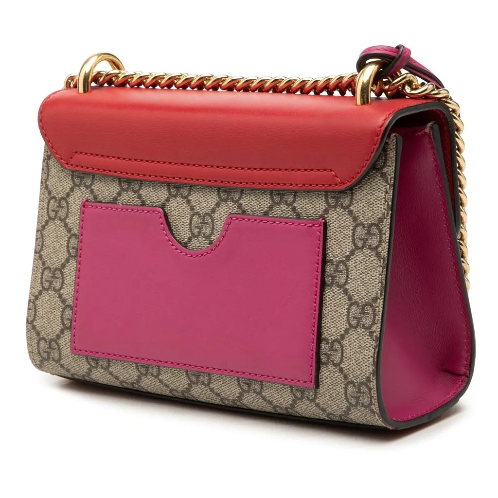 Gucci Small GG Supreme Padlock Crossbody Beige Very good - Back View