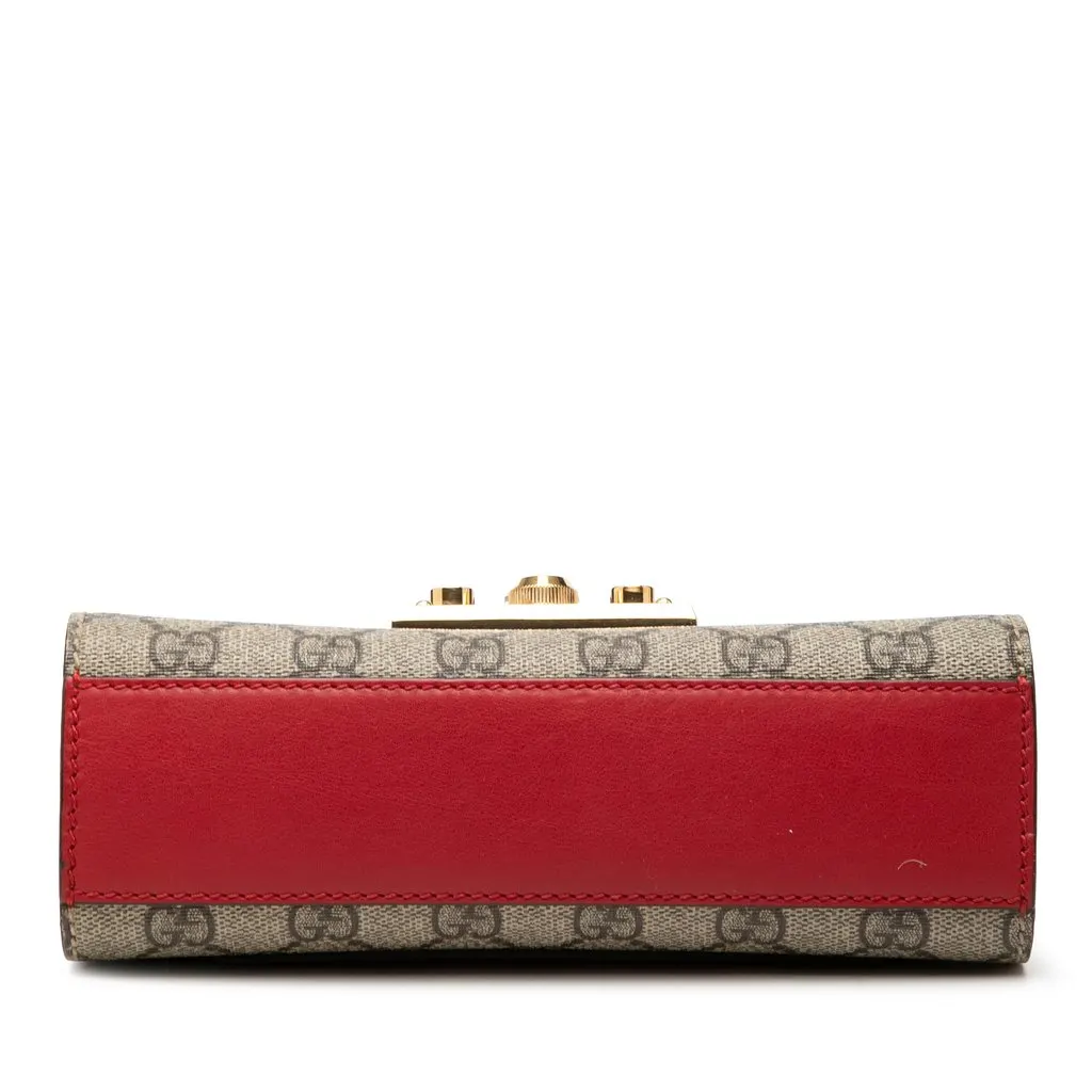 Gucci Small GG Supreme Padlock Crossbody Beige Very good - Inside View