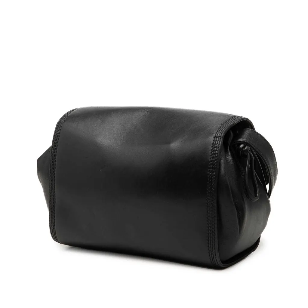 Loewe Leather Anagram Flap Crossbody Black Leather Very good - Back View