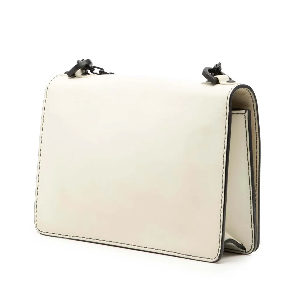 Dior Medium Calfskin JAdior Chain Flap White Leather Very good - Back View