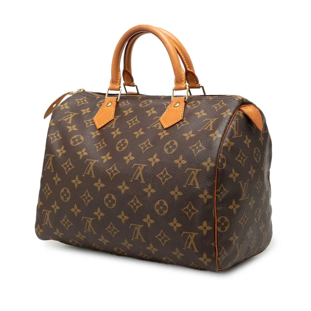 Louis Vuitton Monogram Speedy 30 Brown Canvas Good - Back View