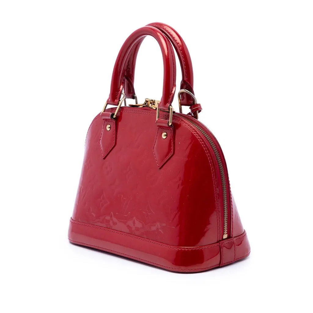 Louis Vuitton Monogram Vernis Alma BB Red Leather Very good - Back View