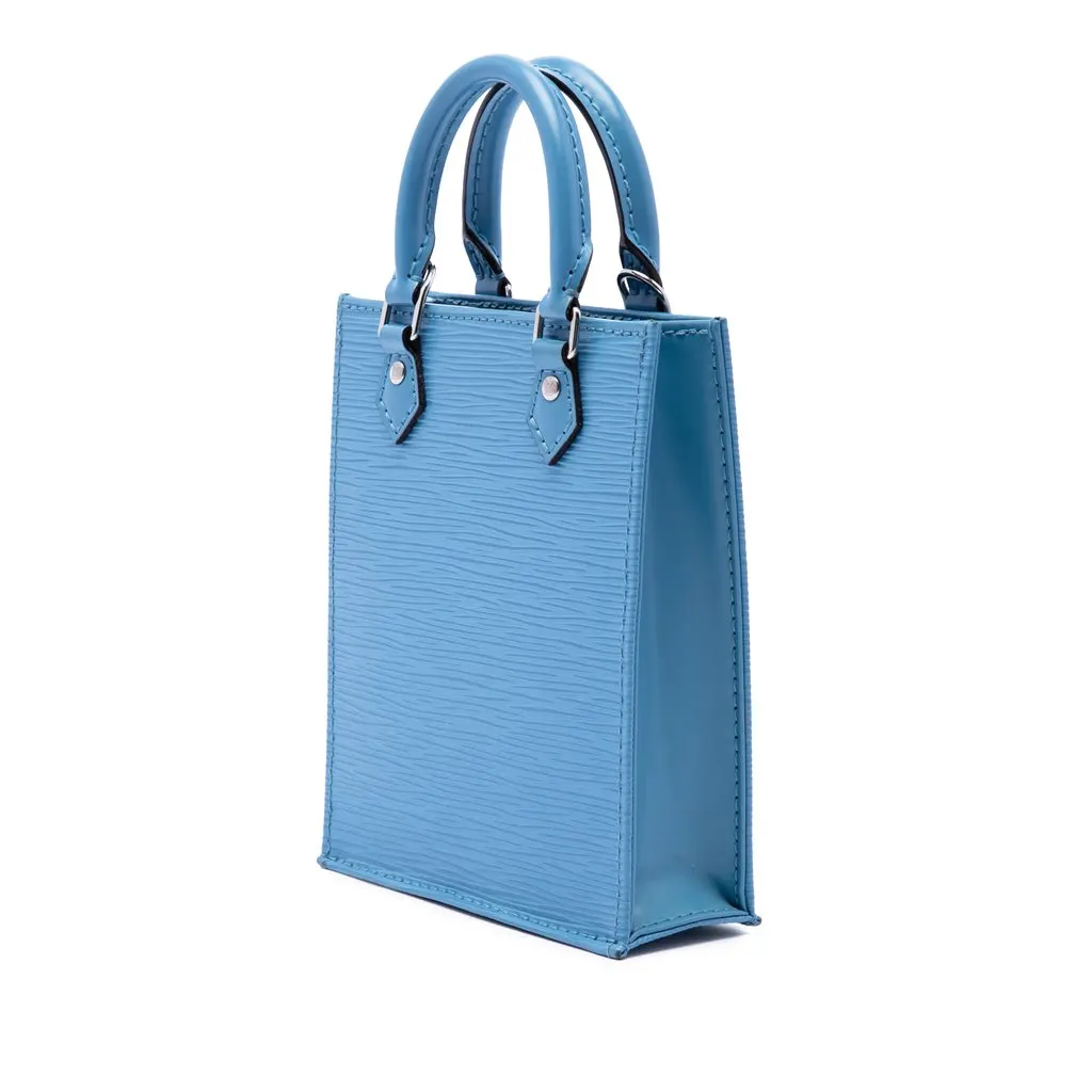 Louis Vuitton Epi Petit Sac Plat Blue Leather Very good - Back View