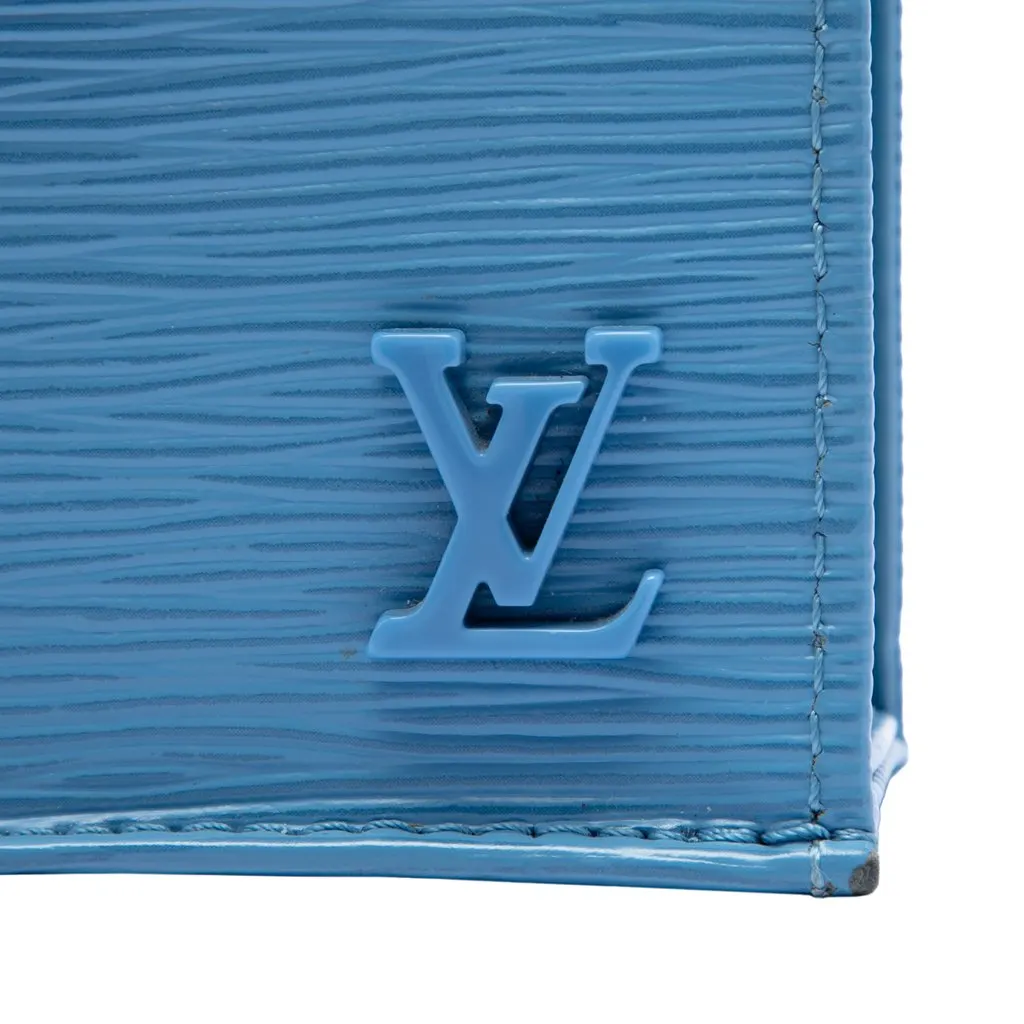 Louis Vuitton Epi Petit Sac Plat Blue Leather Very good - Box View