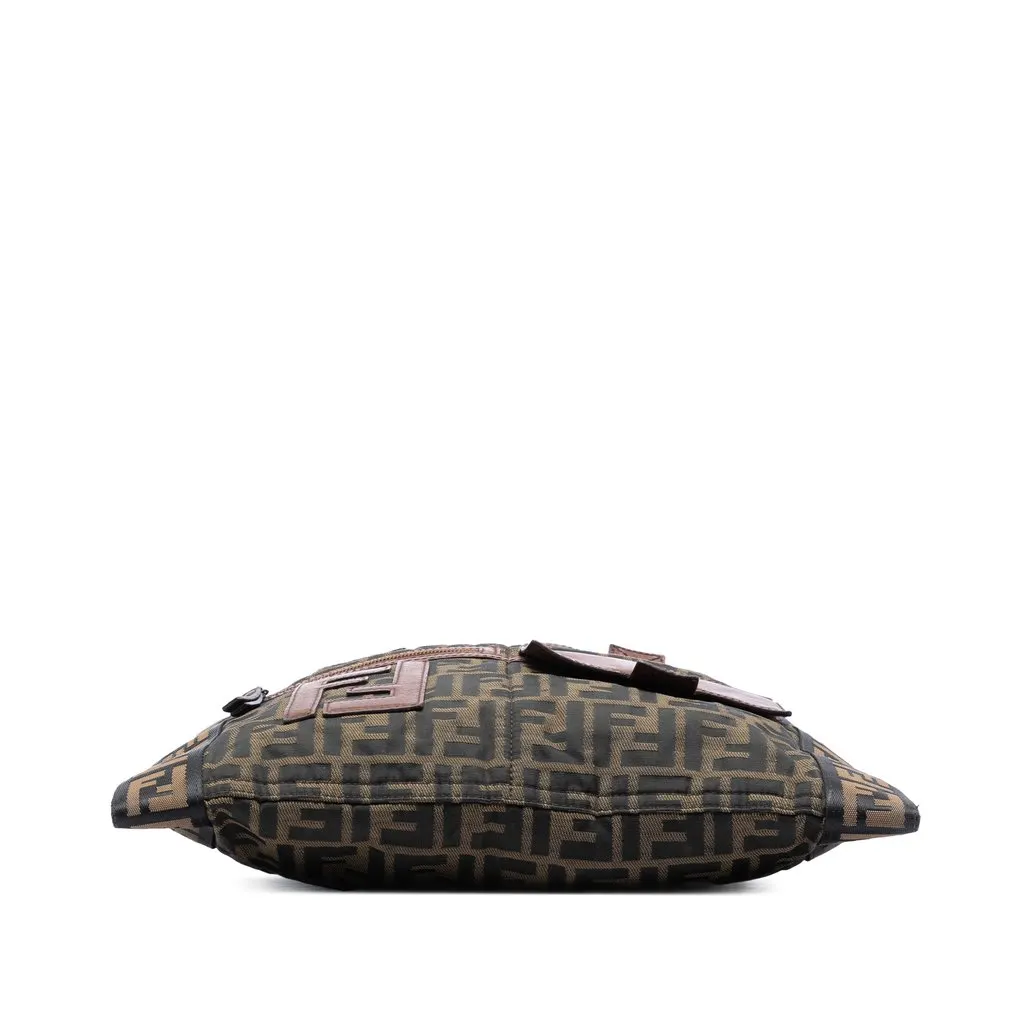 Fendi Zucca Canvas FF Flat Messenger Bag Brown Very good - Inside View