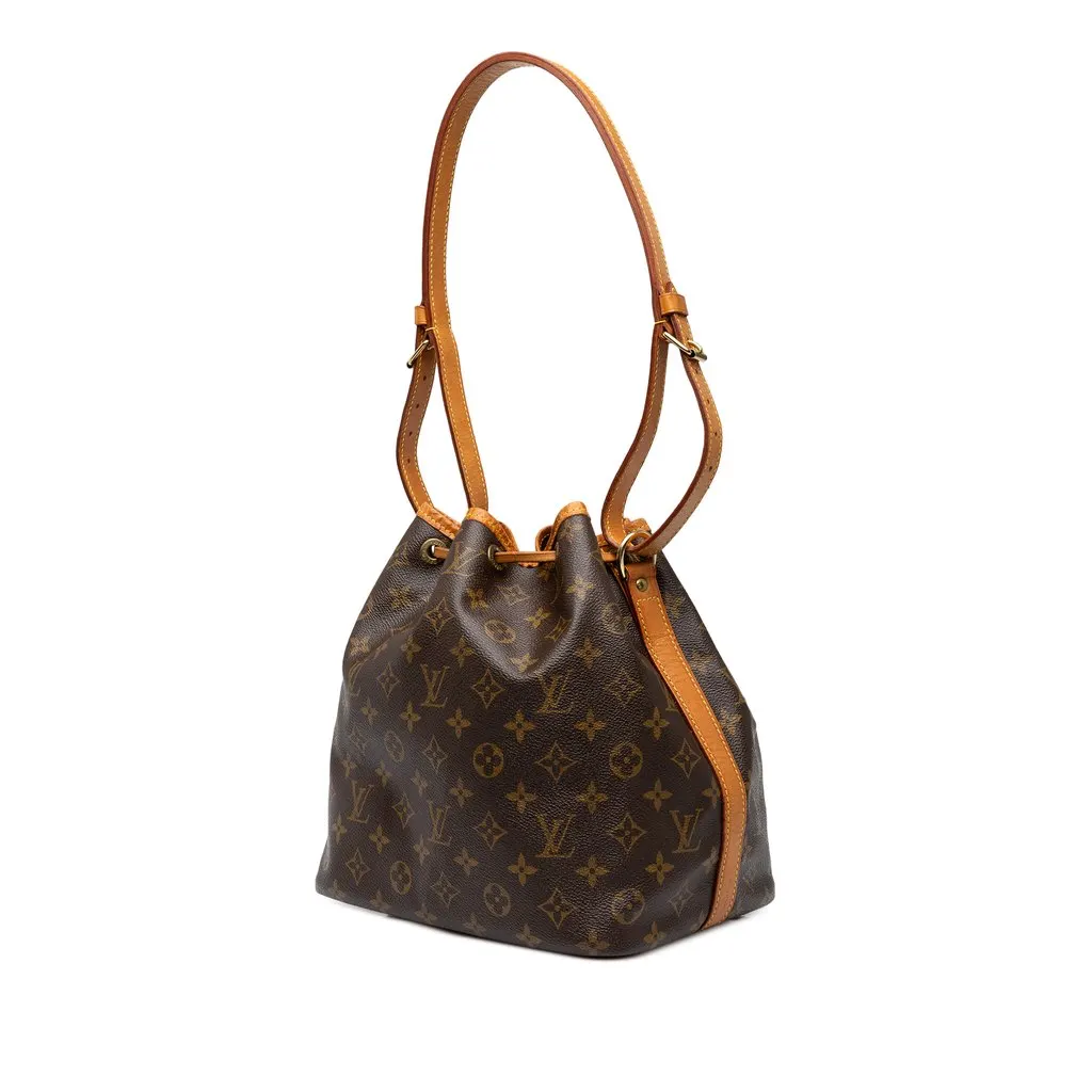 Louis Vuitton Monogram Petit Noe Brown Canvas Good - Back View