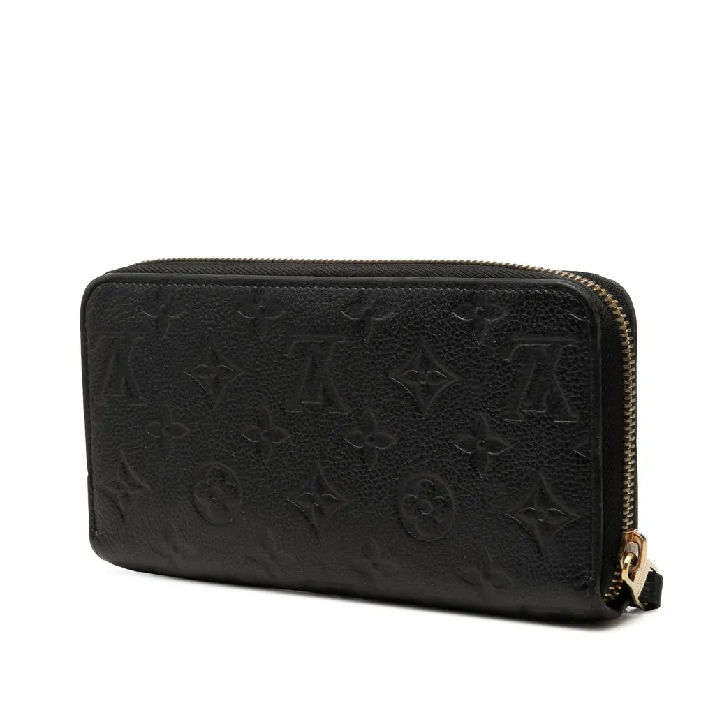 Louis Vuitton Monogram Empreinte Zippy Long Wallet Black Leather Very good - Back View