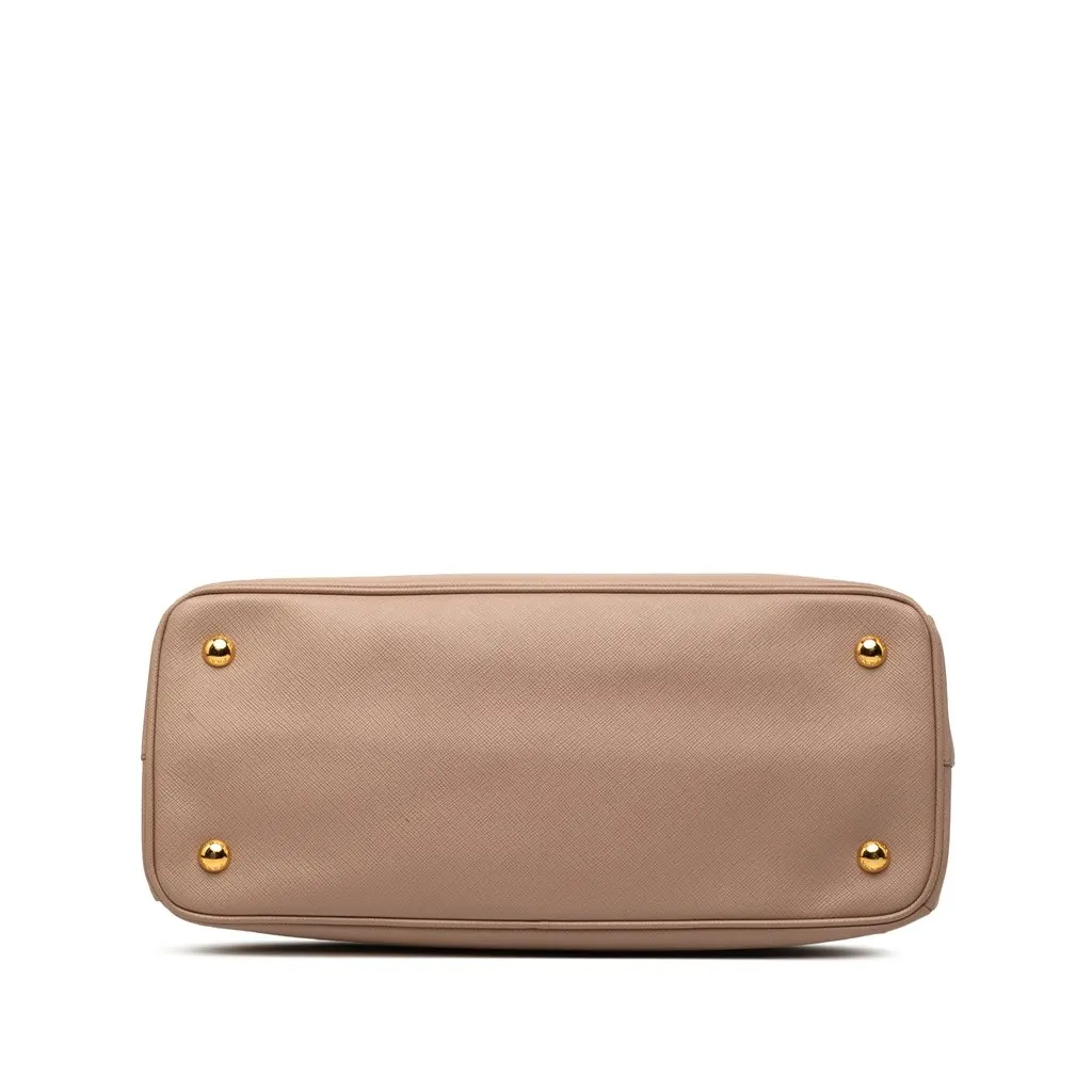 Prada Large Saffiano Lux Galleria Satchel Brown Leather Very good - Inside View