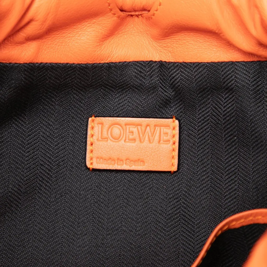Loewe Embossed Anagram Leather Yago Knot Backpack Orange Leather Good - Box View