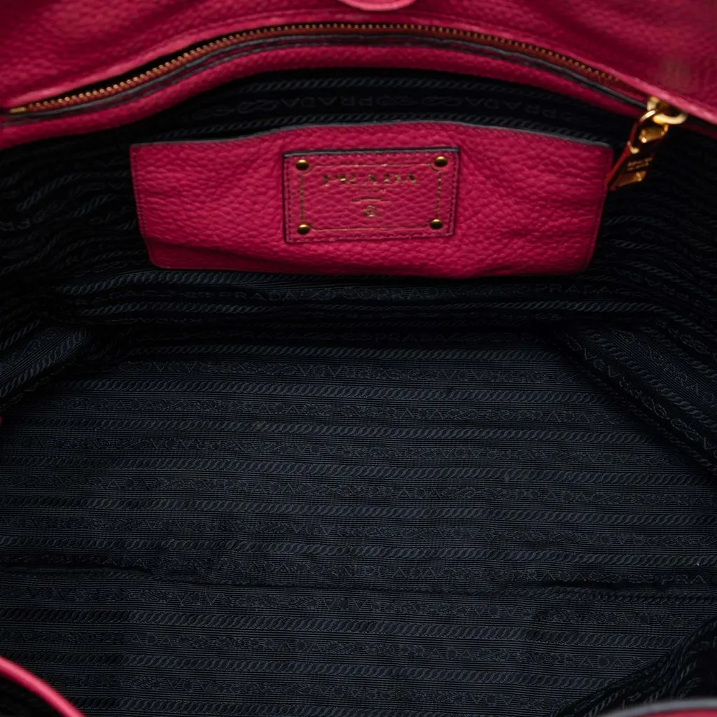 Prada Vitello Daino Open Convertible Tote Pink Leather Very good - Model View