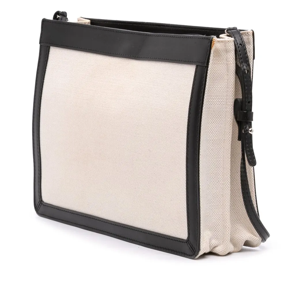 Balenciaga Canvas Navy Pochette Crossbody White Canvas Very good - Back View