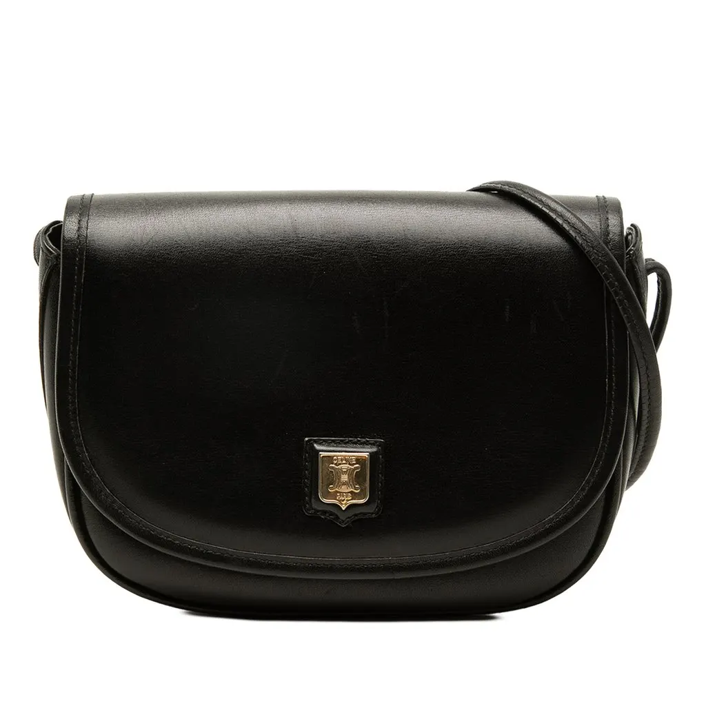 Celine Leather Macadam Flap Crossbody