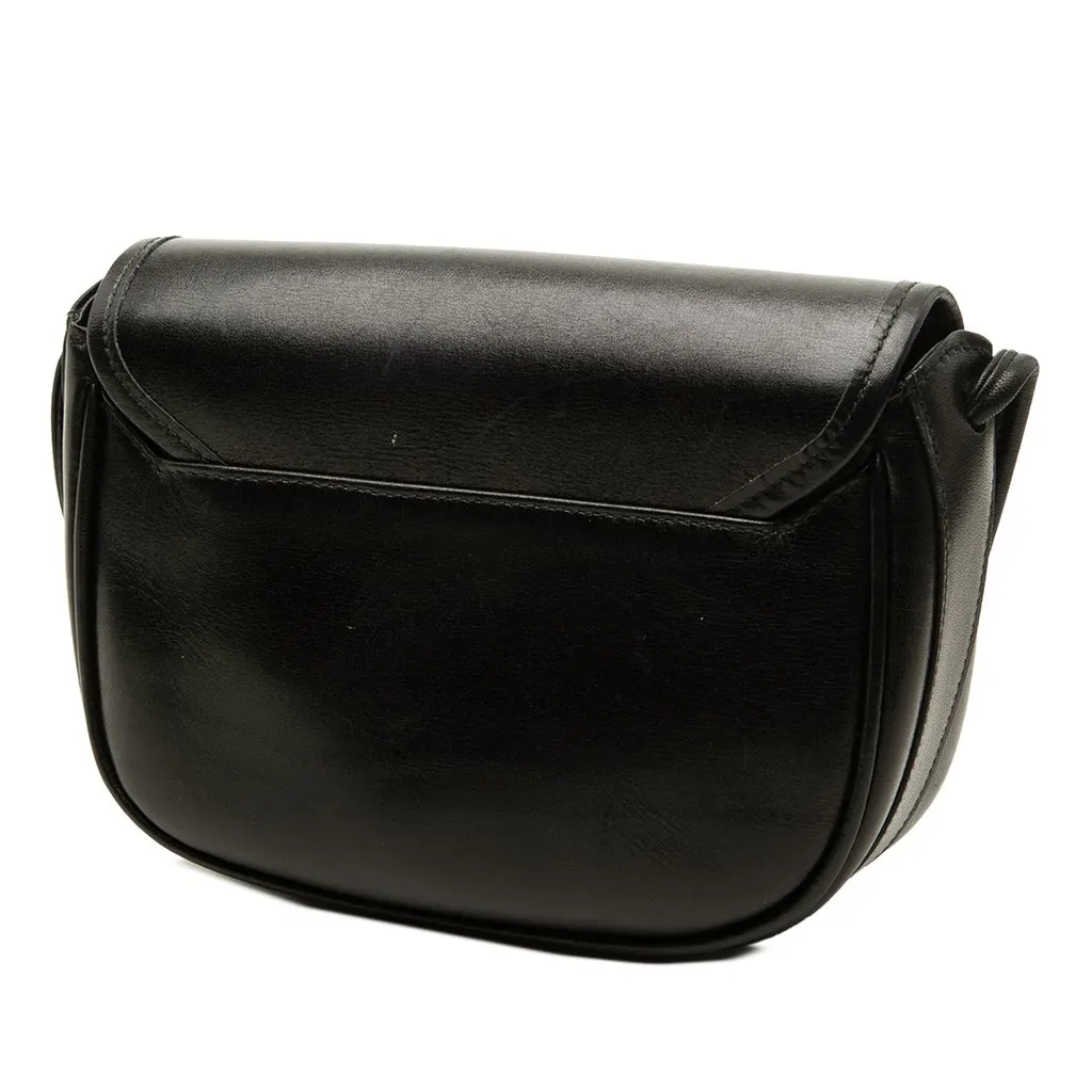Celine Leather Macadam Flap Crossbody Black Leather Very good - Back View