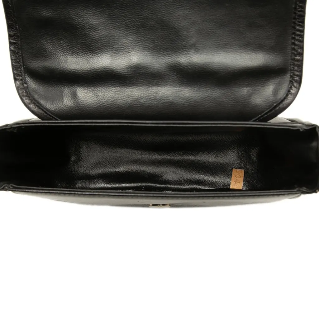 Celine Leather Macadam Flap Crossbody Black Leather Very good - Model View