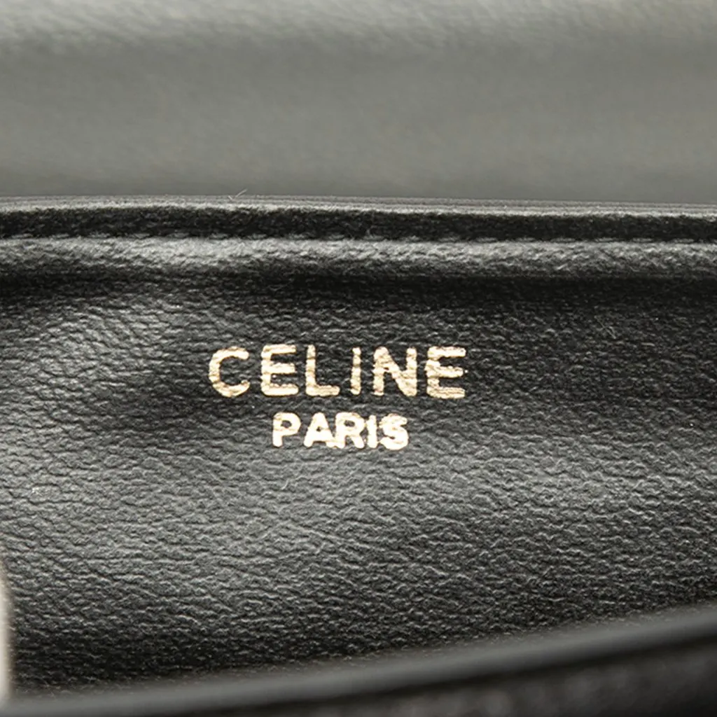 Celine Leather Macadam Flap Crossbody Black Leather Very good - Box View