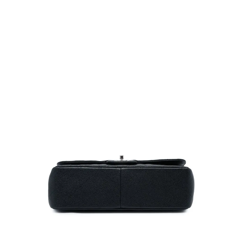 Chanel Jumbo Classic Caviar Double Flap Black Leather Very good - Inside View