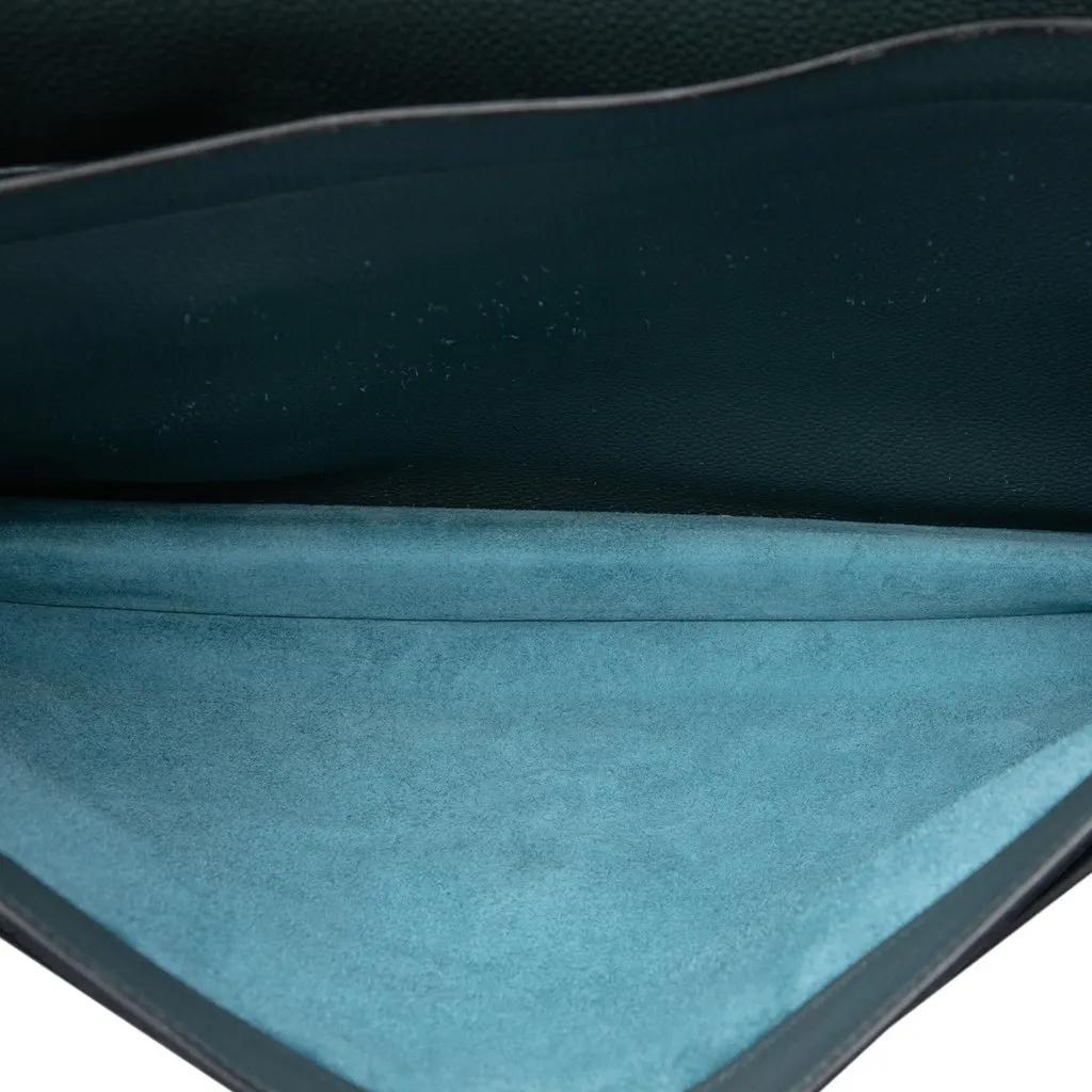 Hermès Togo Sac A Depeches 38 Blue Leather Very good - Model View