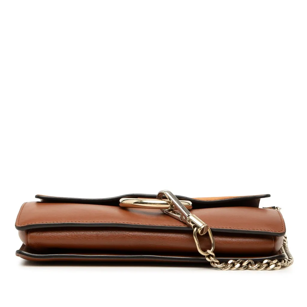 Chloé Small Suede and Calfskin Faye Crossbody Brown Leather Very good - Inside View