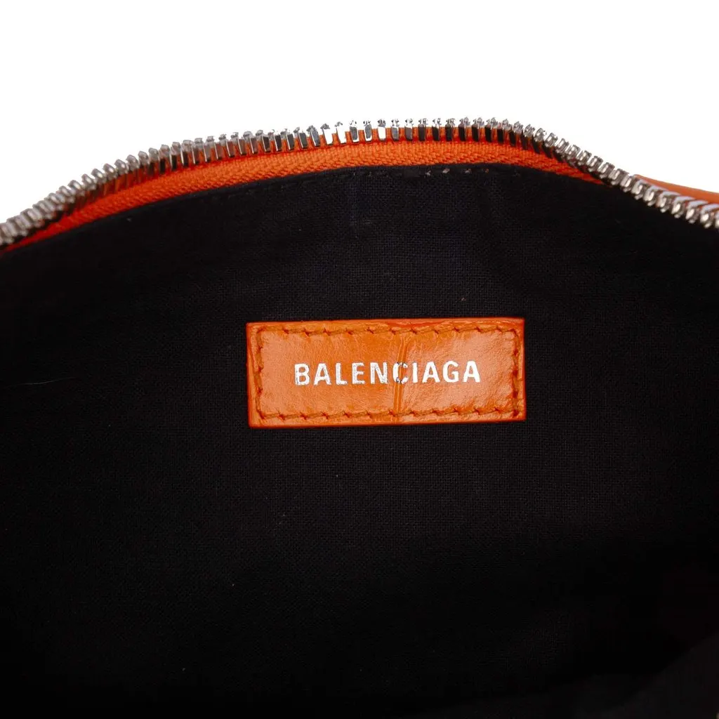 Balenciaga Croc Embossed Leather Motocross Le Cagole XS Orange Leather Very good - Box View