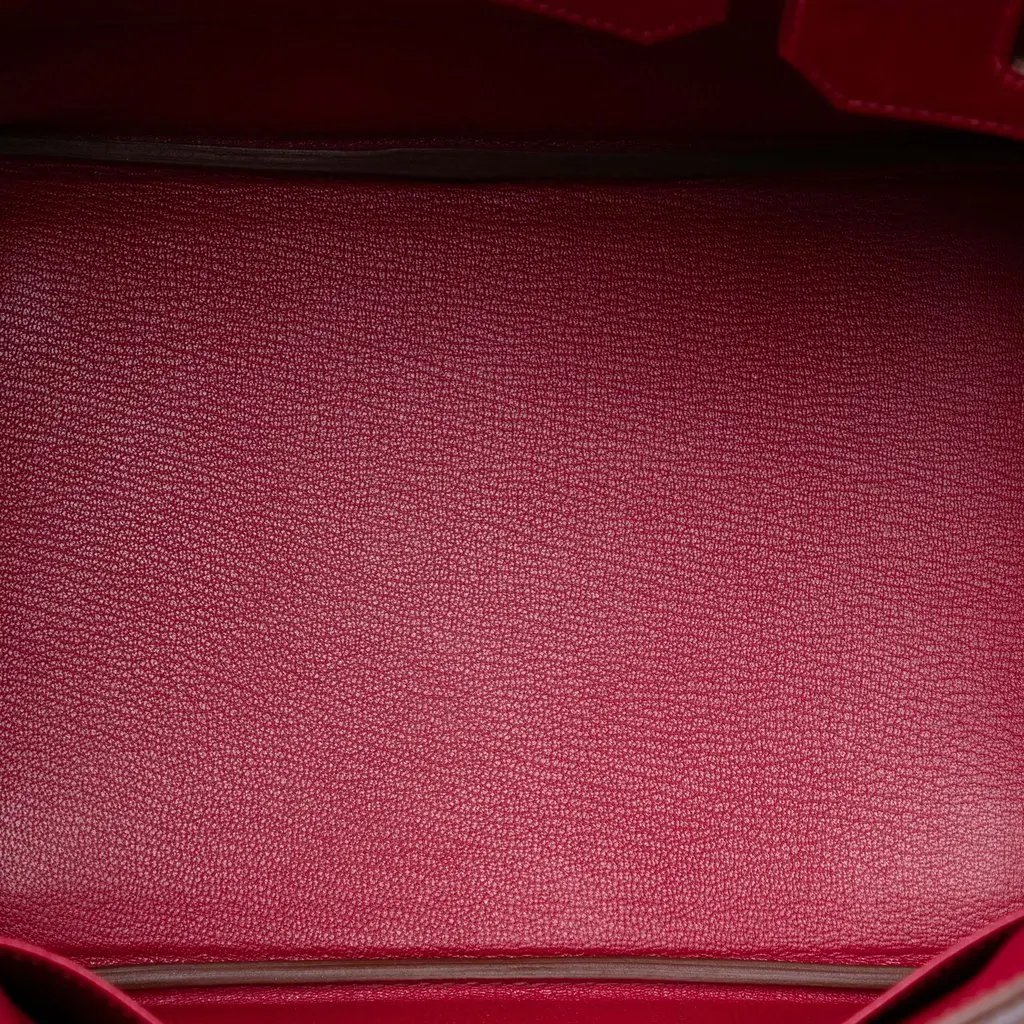 Hermès Tadelakt Ghillies Birkin Retourne 35 Red Leather Very good - Model View