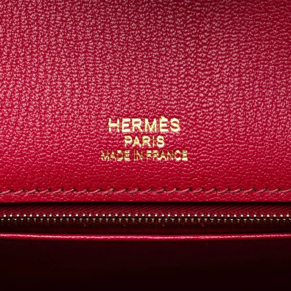 Hermès Tadelakt Ghillies Birkin Retourne 35 Red Leather Very good - Box View
