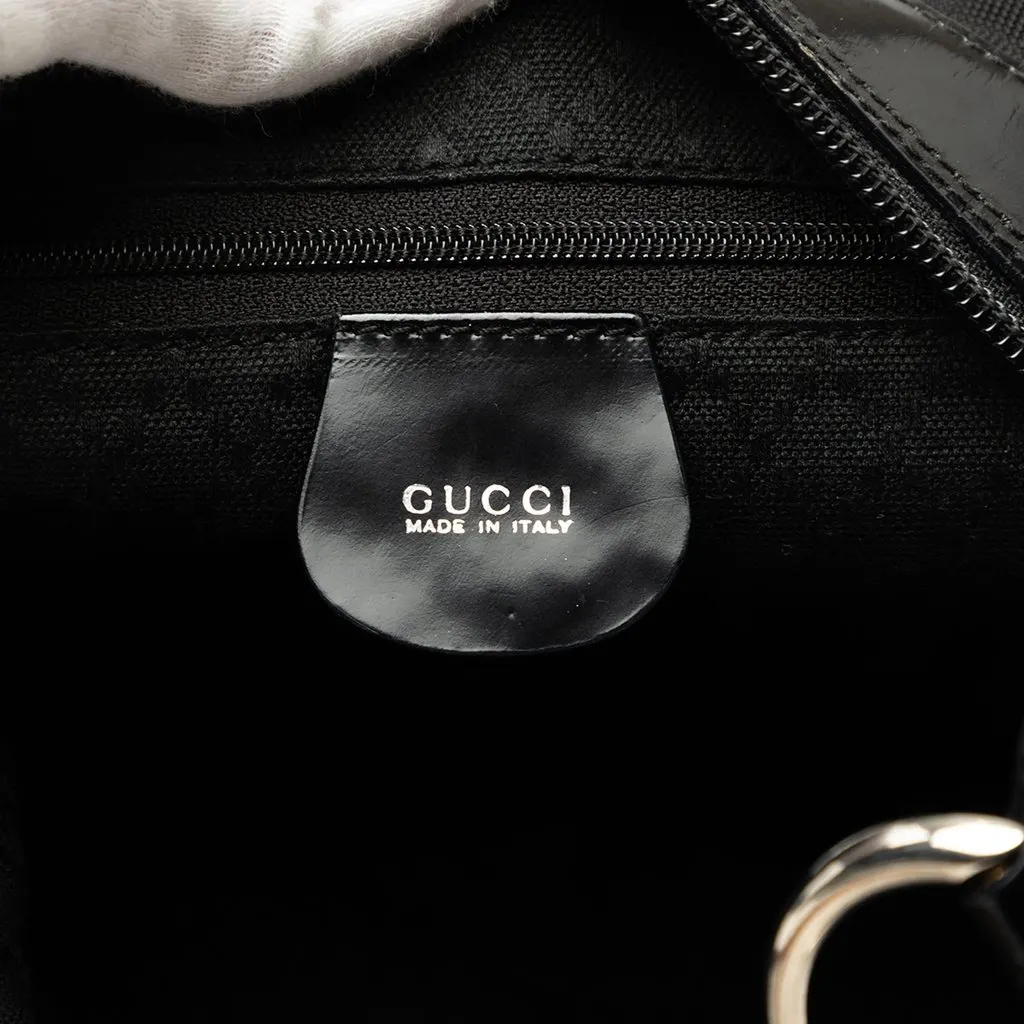 Gucci Nylon Bamboo Shoulder Bag Black Polyamide Good - Box View