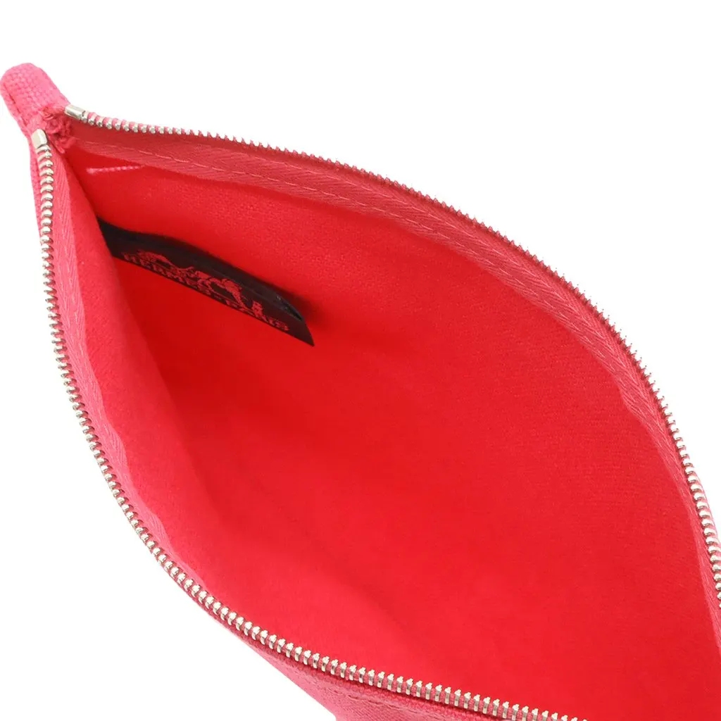 Hermès Toile Bain Yachting Flat Pouch PM Red Very good - Inside View