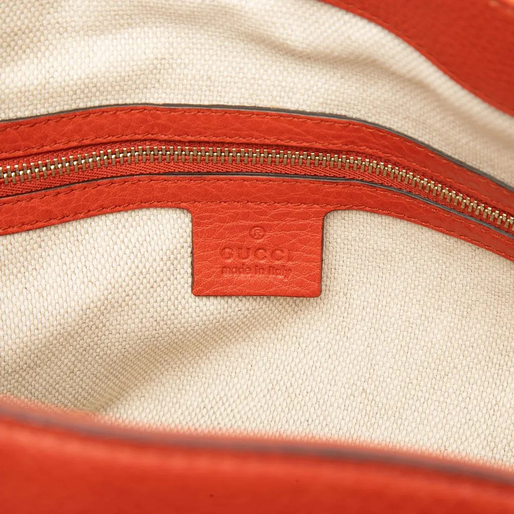 Gucci Medium Calfskin Soho Working Tote Orange Leather Good - Box View