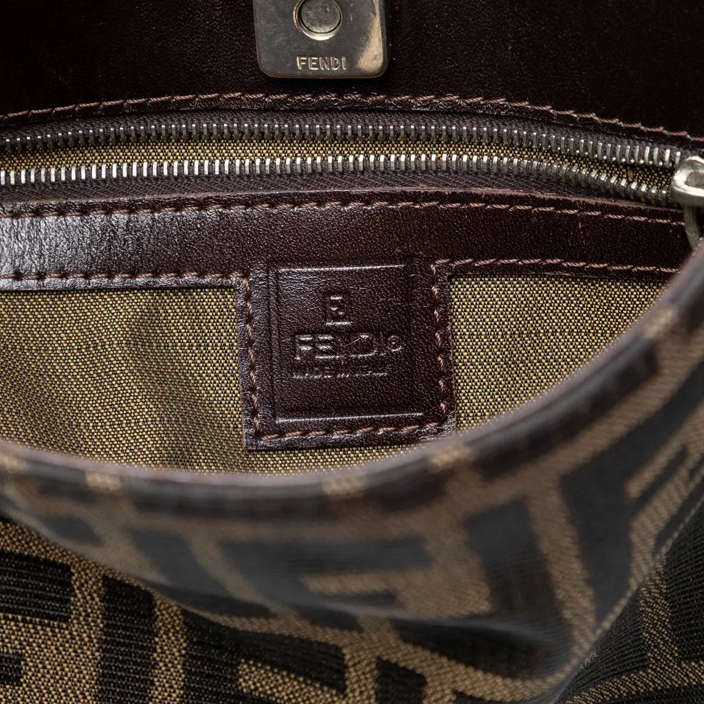 Fendi Zucca Canvas Shoulder Bag Brown Very good - Box View