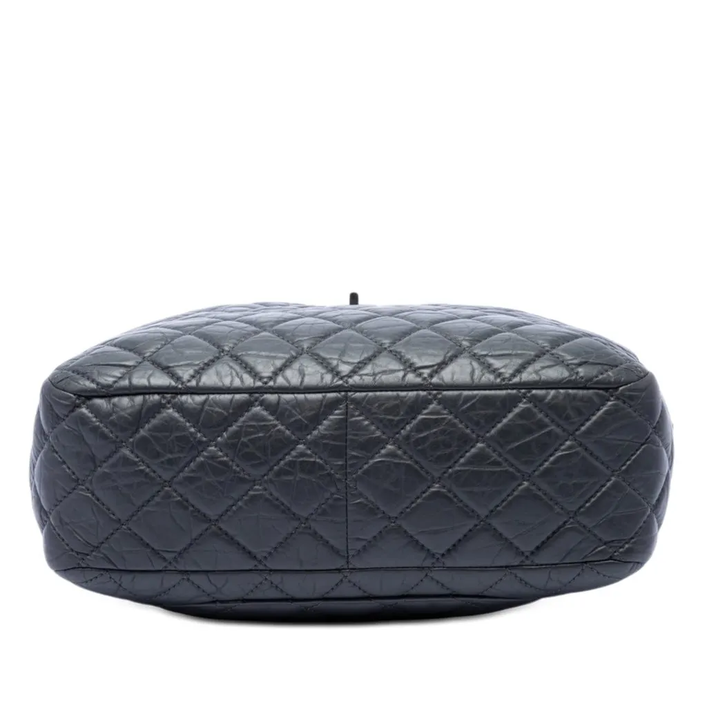 Chanel Large Quilted Aged Calfskin Reissue Camera Bag Black Leather Very good - Inside View