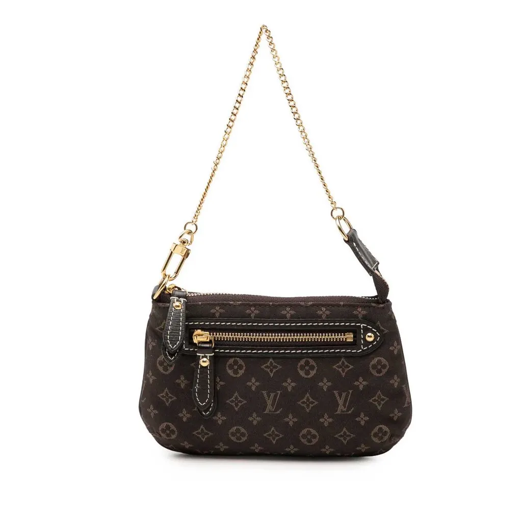 Louis Vuitton Monogram Mini Lin Mini Pochette Accessoires Brown Very good - Front View