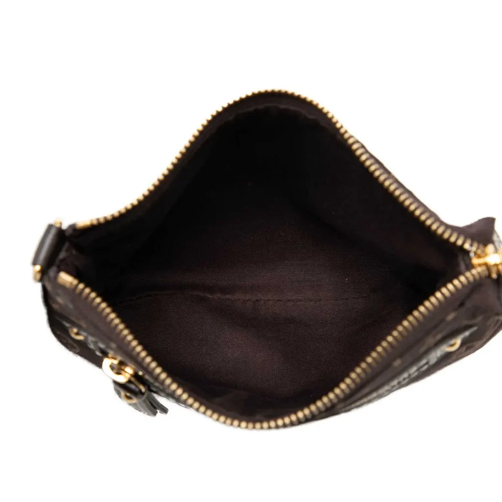 Louis Vuitton Monogram Mini Lin Mini Pochette Accessoires Brown Very good - Model View
