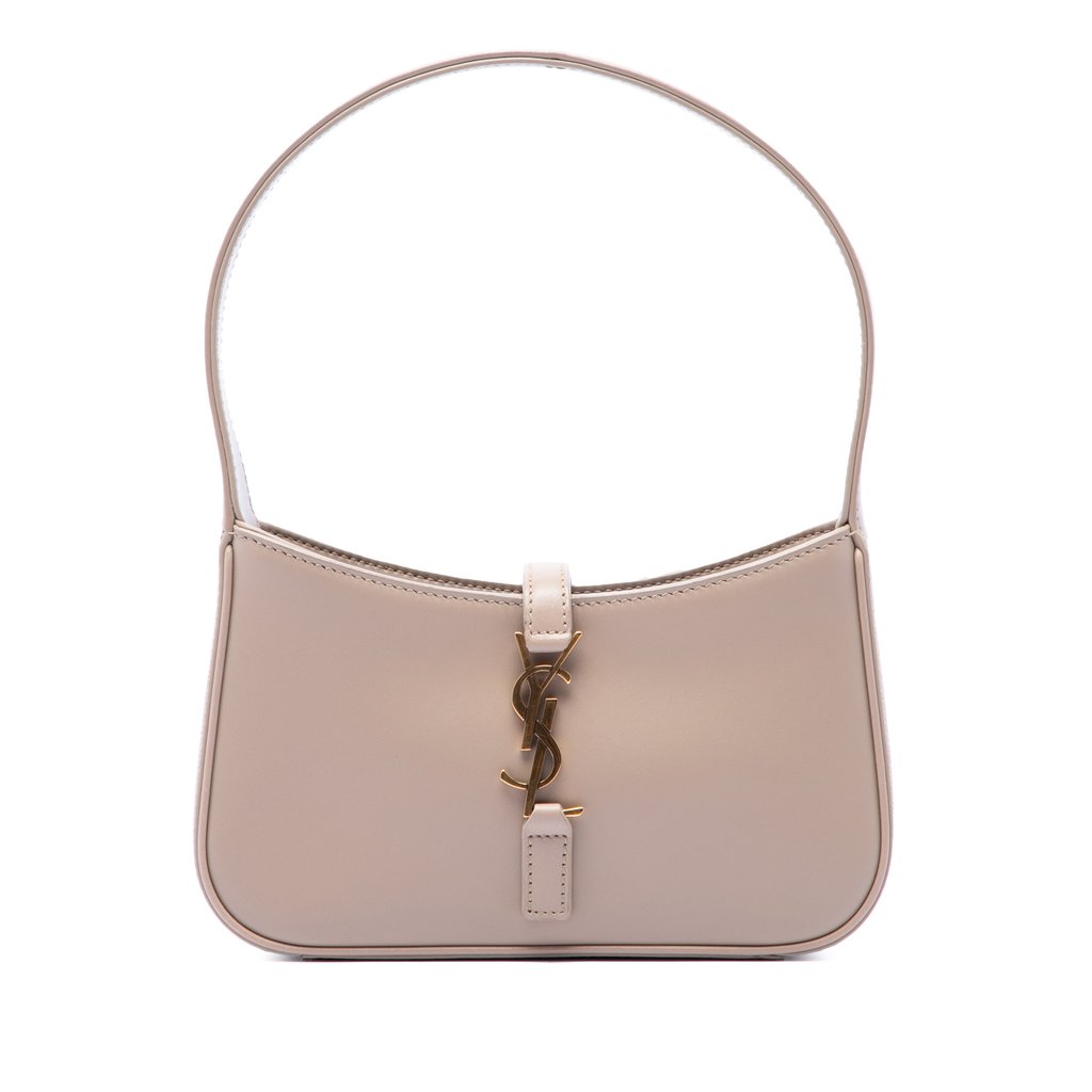 Saint Laurent Mini Smooth Calfskin Le 5 a 7 Brown Mini Leath