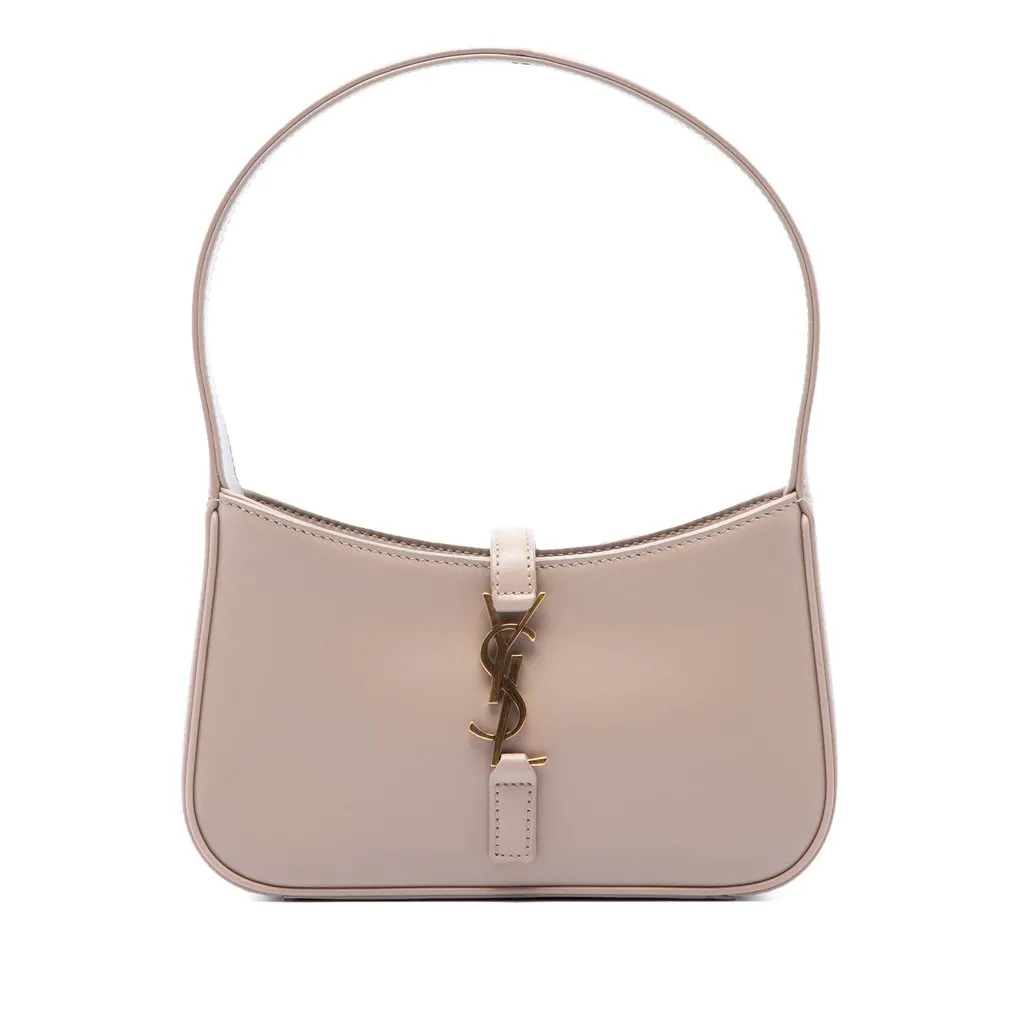 Saint Laurent Mini Smooth Calfskin Le 5 a 7 Brown Leather Very good - Front View