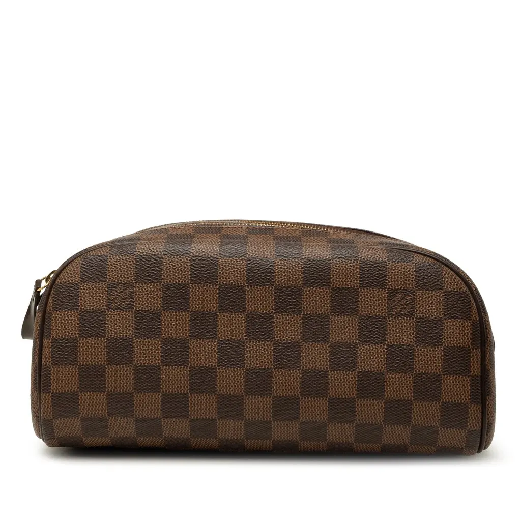 Louis Vuitton Damier Ebene King Size Toiletry Brown Canvas Good - Front View