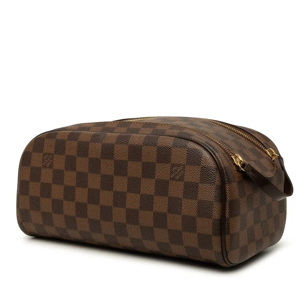 Louis Vuitton Damier Ebene King Size Toiletry Brown Canvas Good - Back View