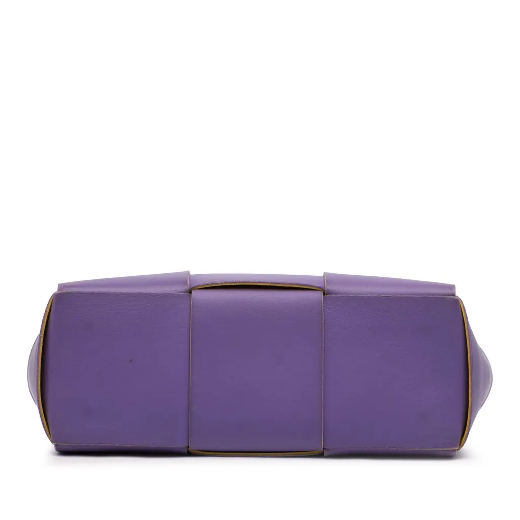 Bottega Veneta Small Nappa Maxi Intrecciato Arco Tote Purple Leather Very good - Inside View