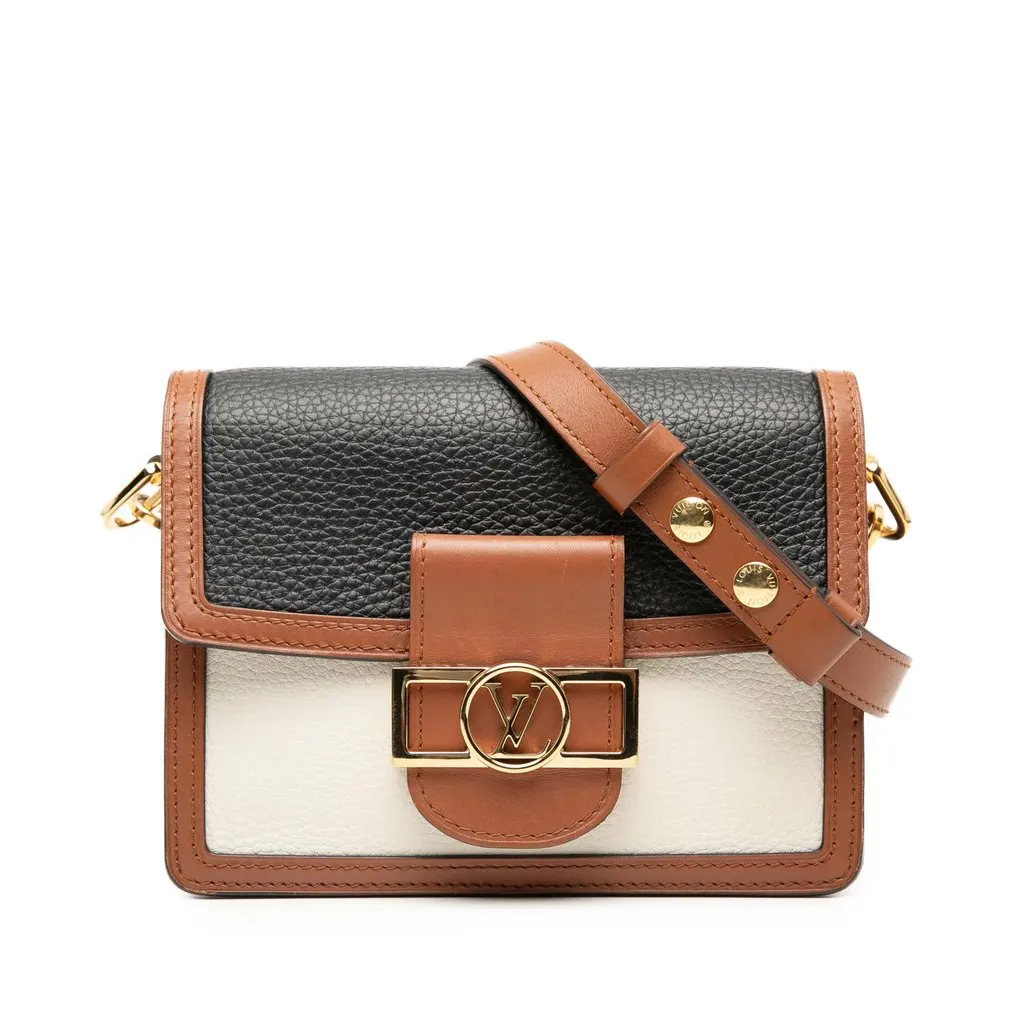 Louis Vuitton Taurillon Mini Dauphine Black Leather Very good - Front View