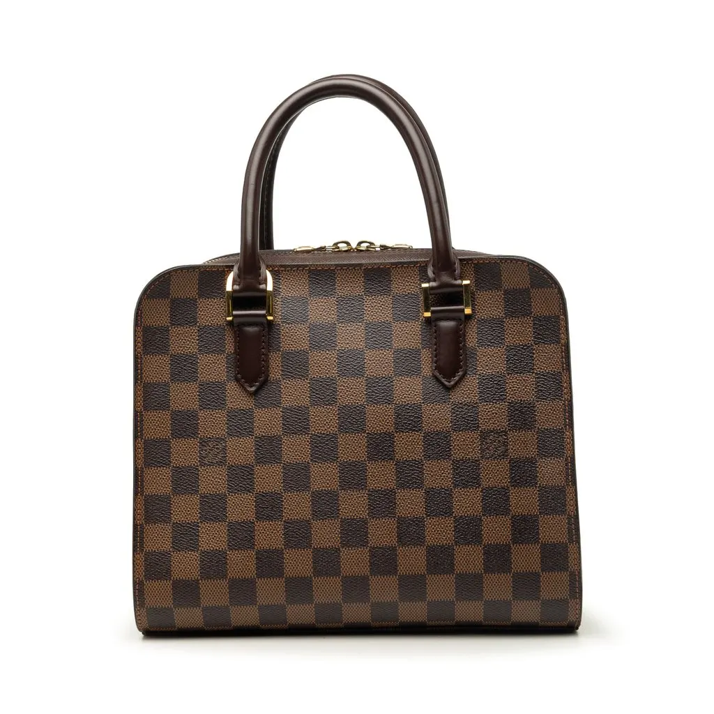 Louis Vuitton Damier Ebene Triana Brown Canvas Good - Front View