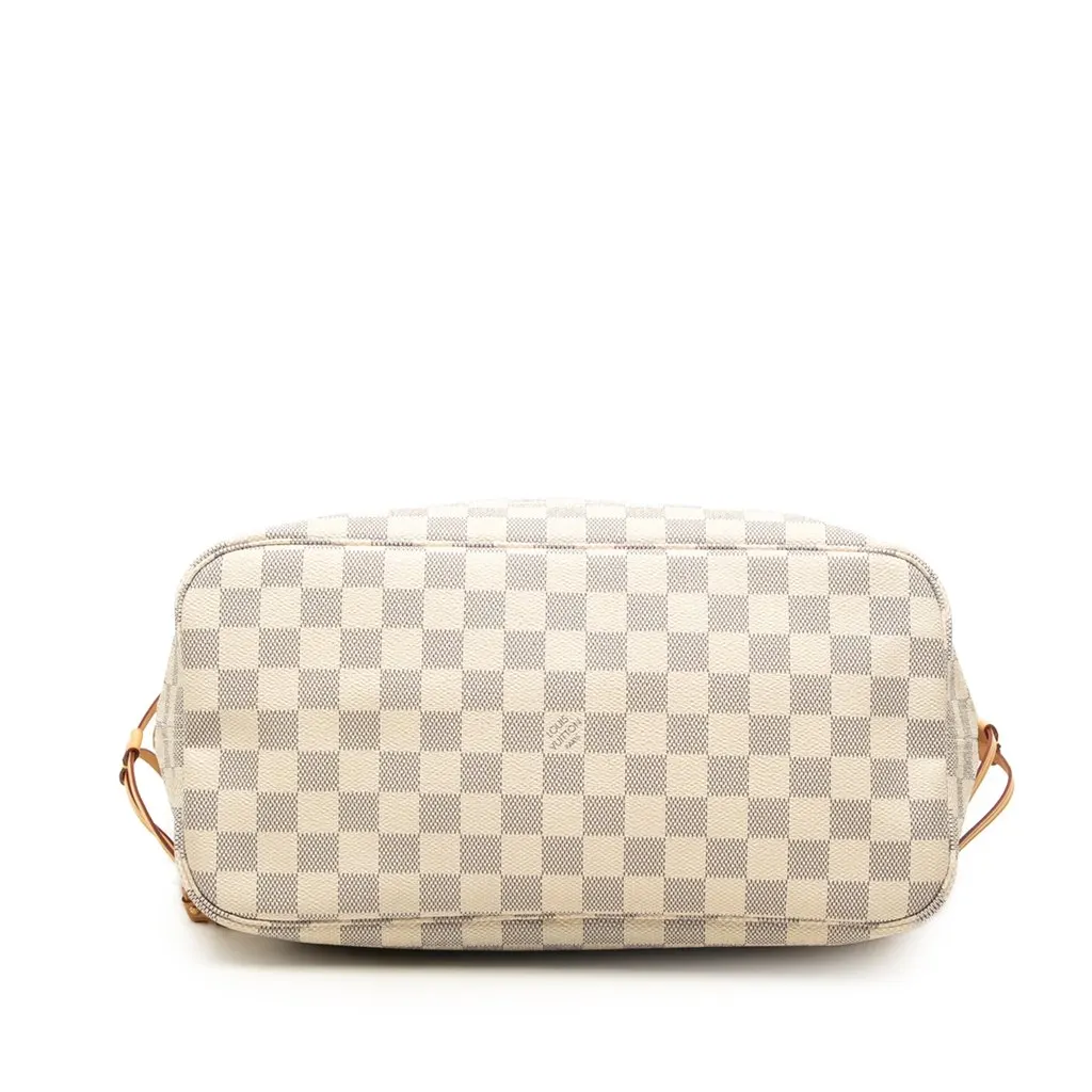 Louis Vuitton Damier Azur Neverfull MM White Canvas Very good - Inside View