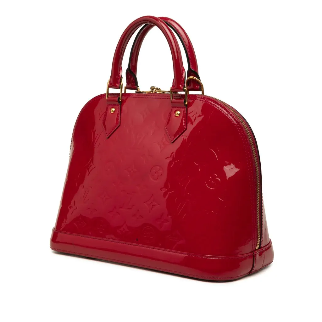 Louis Vuitton Monogram Vernis Alma PM Red Leather Very good - Back View